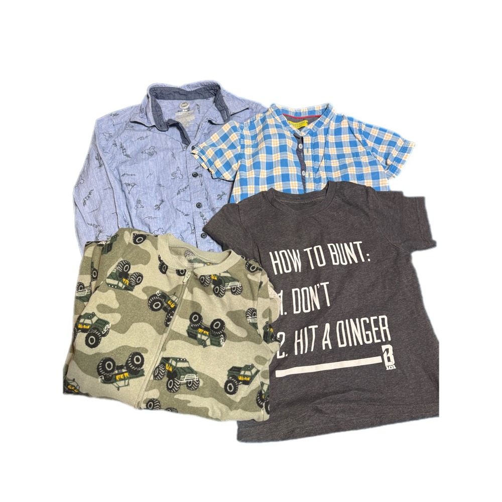 Wonder Nation Tiger Tree Boys 7/8‎ Blue Grey Multicolor Excellent 4pc mixed Lot